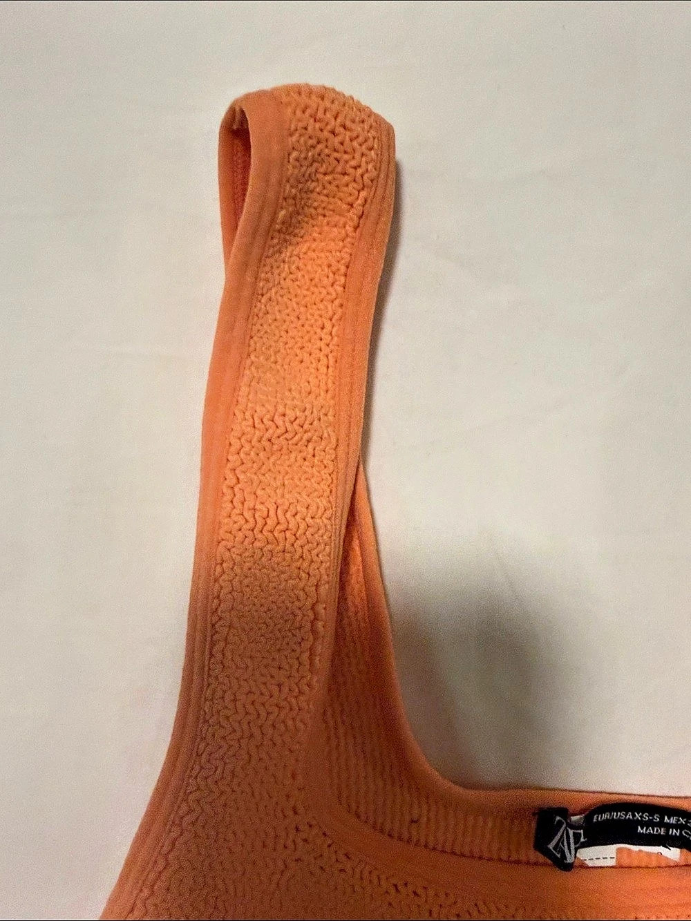 Zara Stretchy Tank Top in Orange Size Small  Like New - Picture 3 of 4